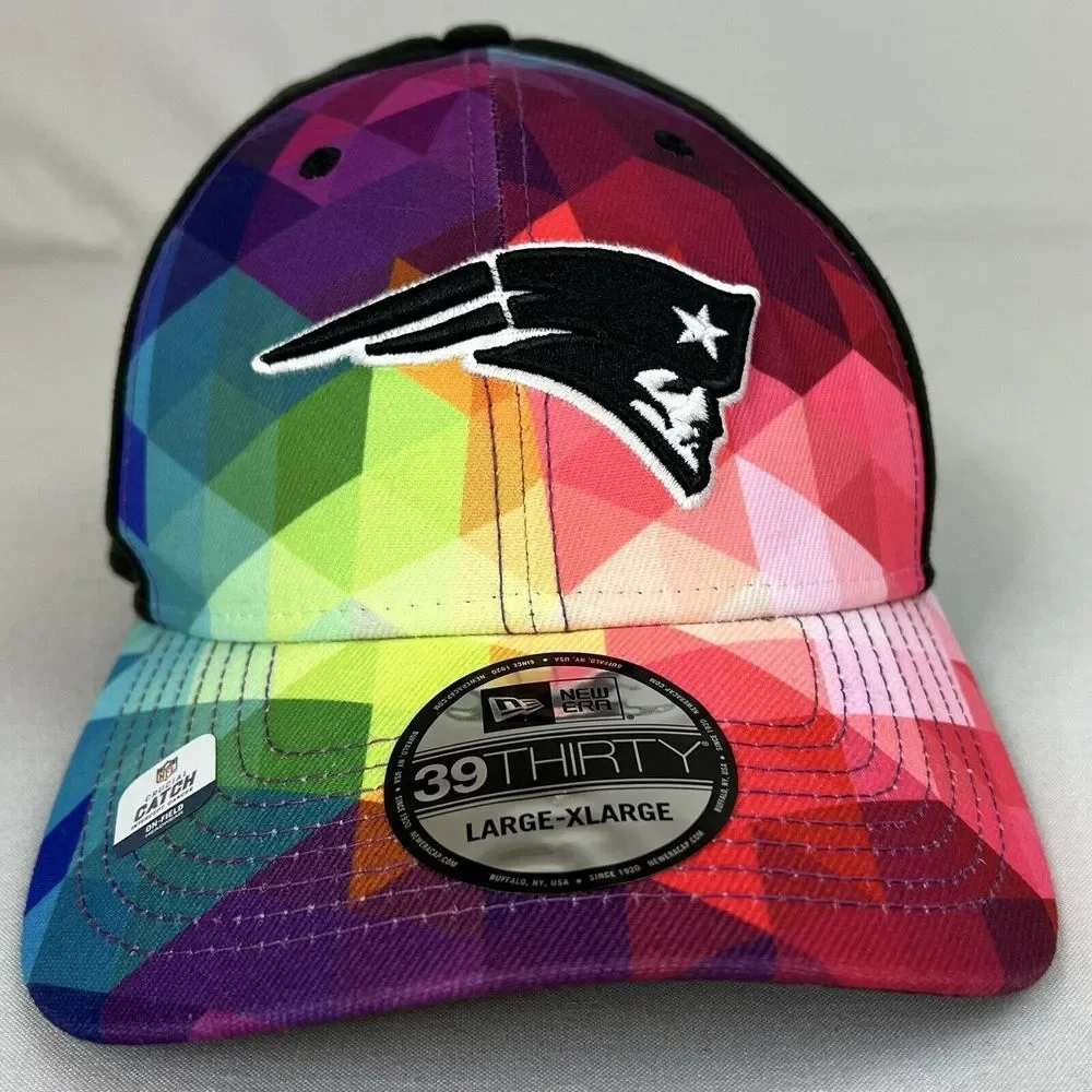 New England Patriots  New Era 39THIRTY 2023 Crucial Catch‎ Sideline Hat Sz L-XL